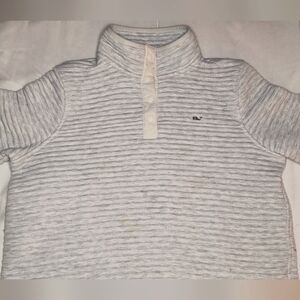 Vineyard Vines Gray Sweater with Button Collar
